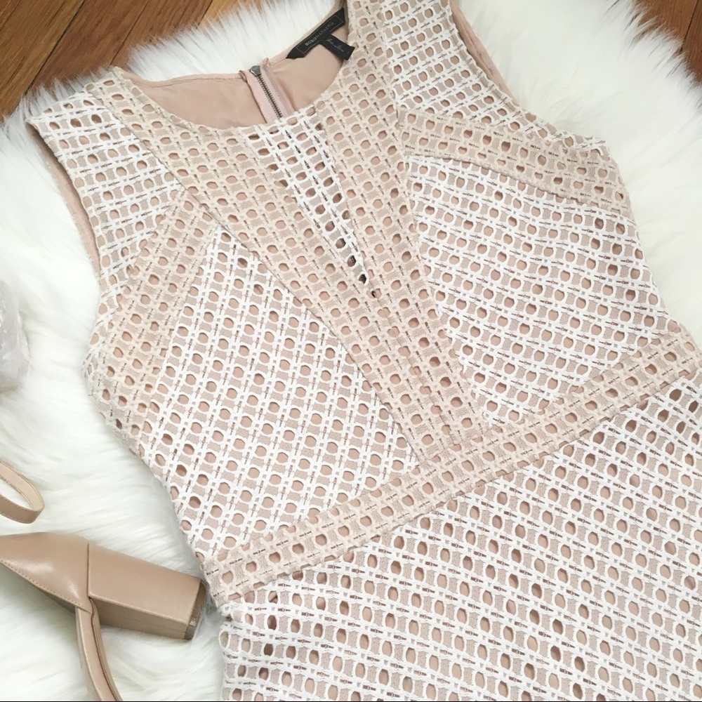 BCBG MaxAzria Tracie Blush Asymmetrical Dress - Picture 2 of 8